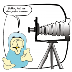 Elsa entdeckt den Fotoapparat