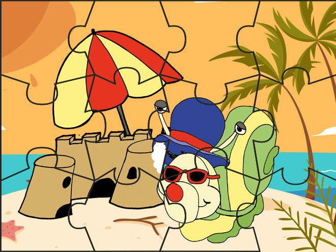 Lustiges Puzzle mit Elsa